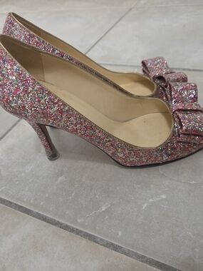 Kate Spade - Krysta Glitter Pumps w/Bow - Size 8